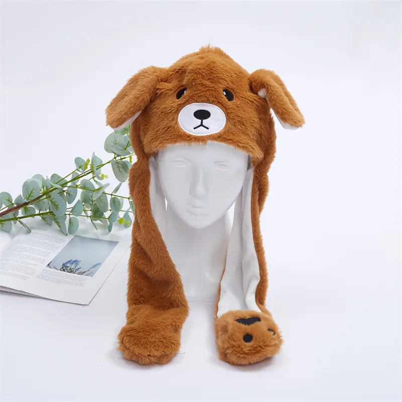Cute Hat with Moving Ears - BunnyBounce Hat-Brown Bear-State of Style