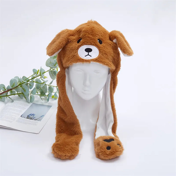 Cute Hat with Moving Ears - BunnyBounce Hat-Brown Bear-State of Style