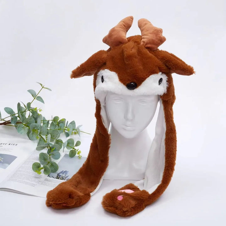 Cute Hat with Moving Ears - BunnyBounce Hat-Christmas Reindeer-State of Style