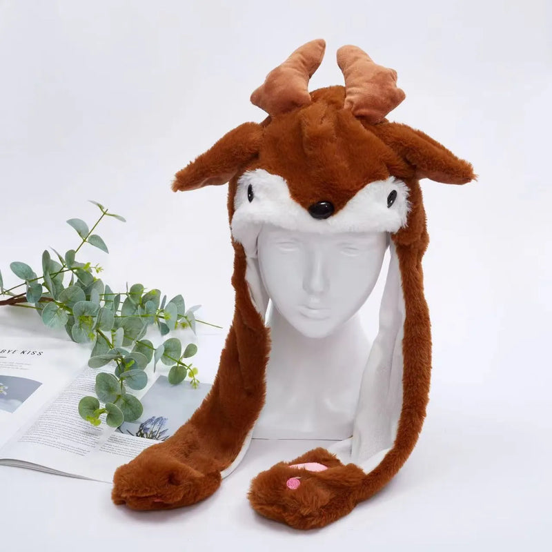 Cute Hat with Moving Ears - BunnyBounce Hat-Christmas Reindeer-State of Style