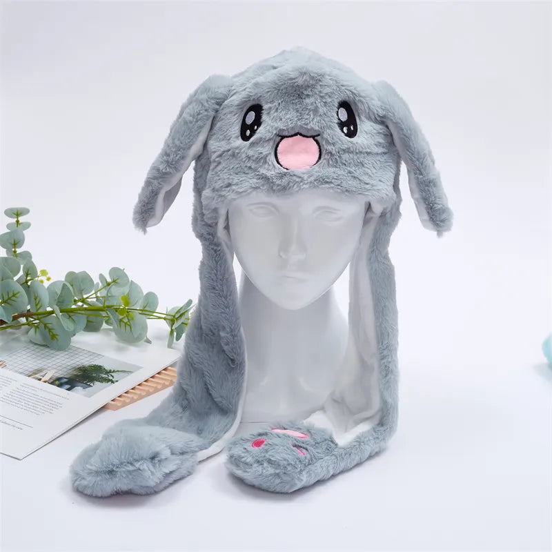 Cute Hat with Moving Ears - BunnyBounce Hat-Gray Rabbit-State of Style