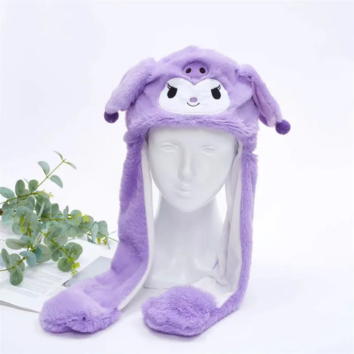 Cute Hat with Moving Ears - BunnyBounce Hat-Kuromi Purple-State of Style