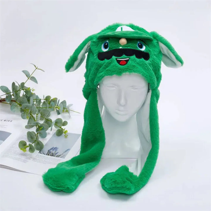 Cute Hat with Moving Ears - BunnyBounce Hat-Luigi-State of Style