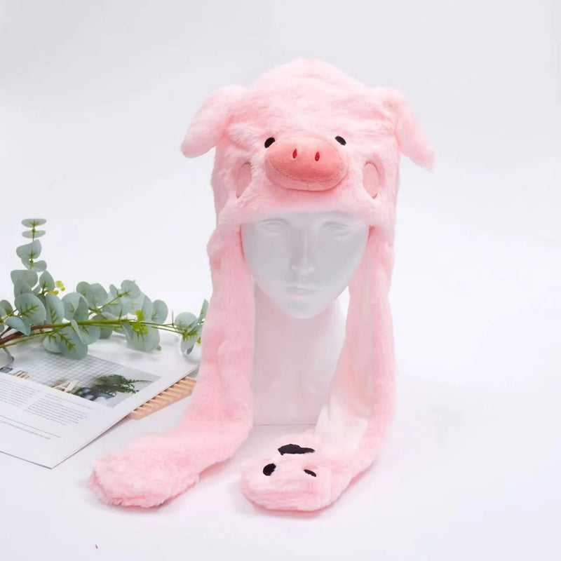 Cute Hat with Moving Ears - BunnyBounce Hat-Pig-State of Style