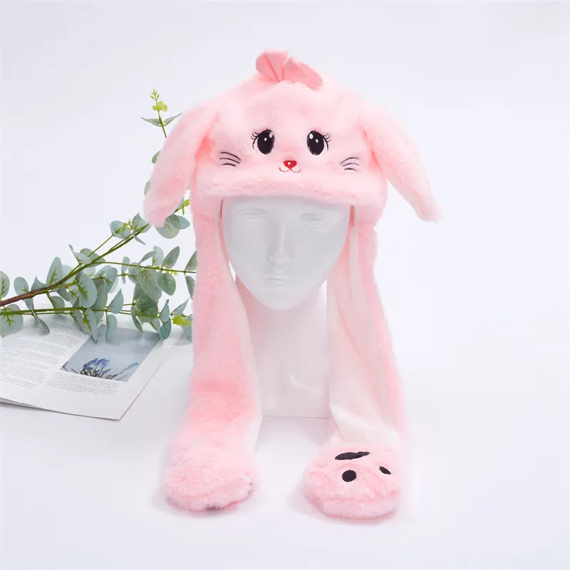 Cute Hat with Moving Ears - BunnyBounce Hat-Pink Cat-State of Style