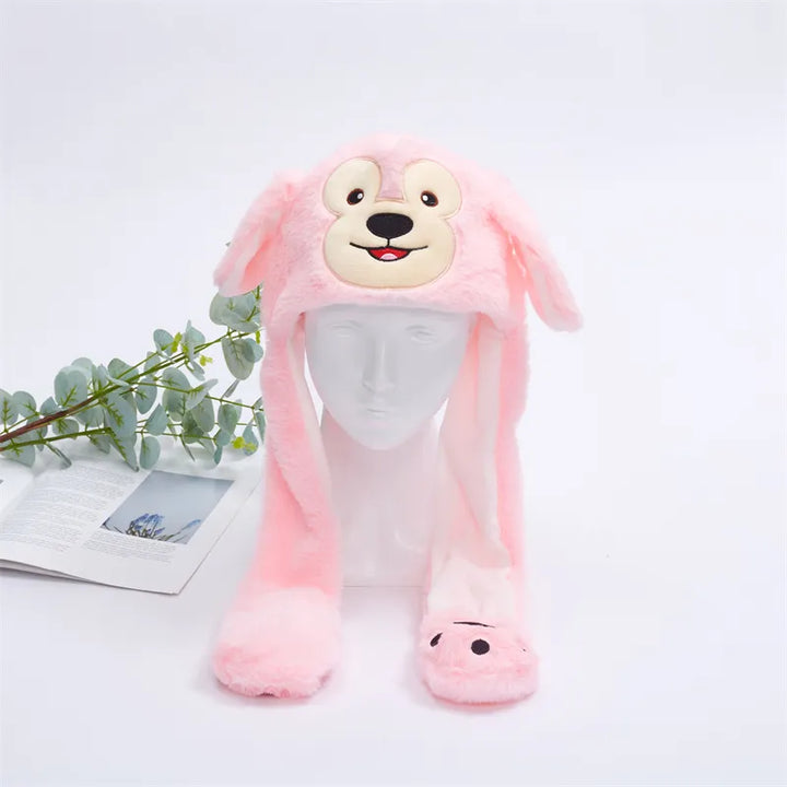 Cute Hat with Moving Ears - BunnyBounce Hat-Pink Monkey-State of Style