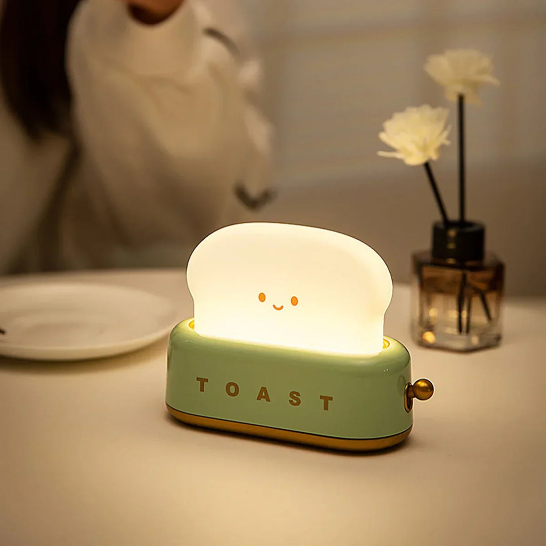 Cute Toast Night Light - ToastieGlow-Green-State of Style