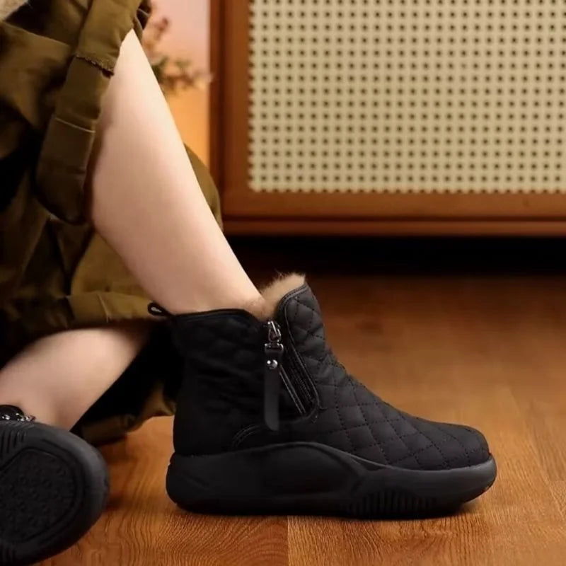 Cute Warm Women's Boots - Luna-Black-4-State of Style