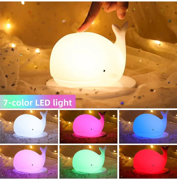 Cute Whale Night Light with Colour Changing - GlowWhale-State of Style