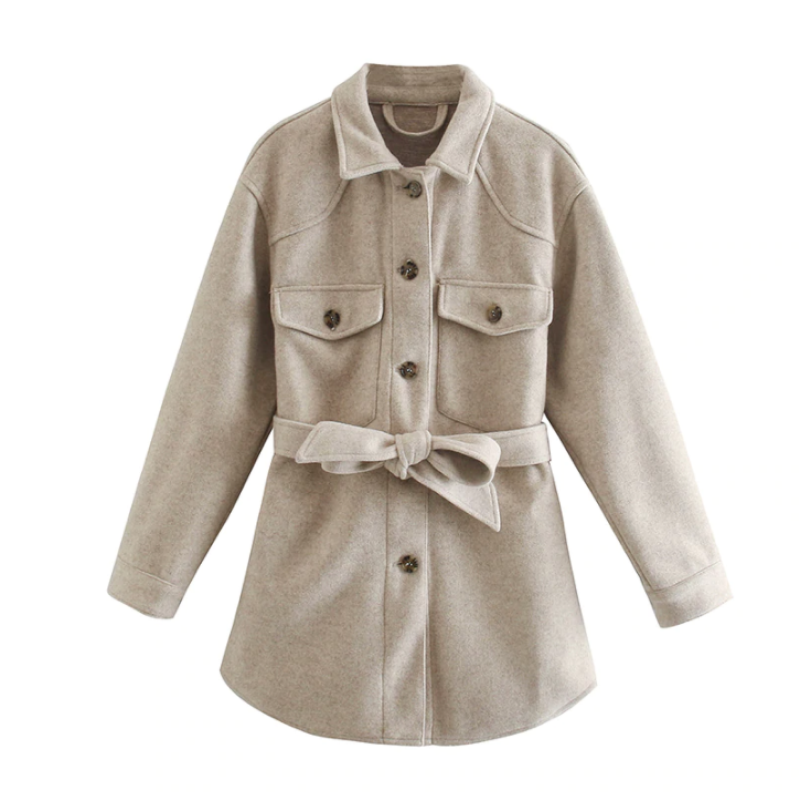 Dalia Women's Mid-Length Wool Coat | Stylish and Elegant Overcoat-S-State of Style