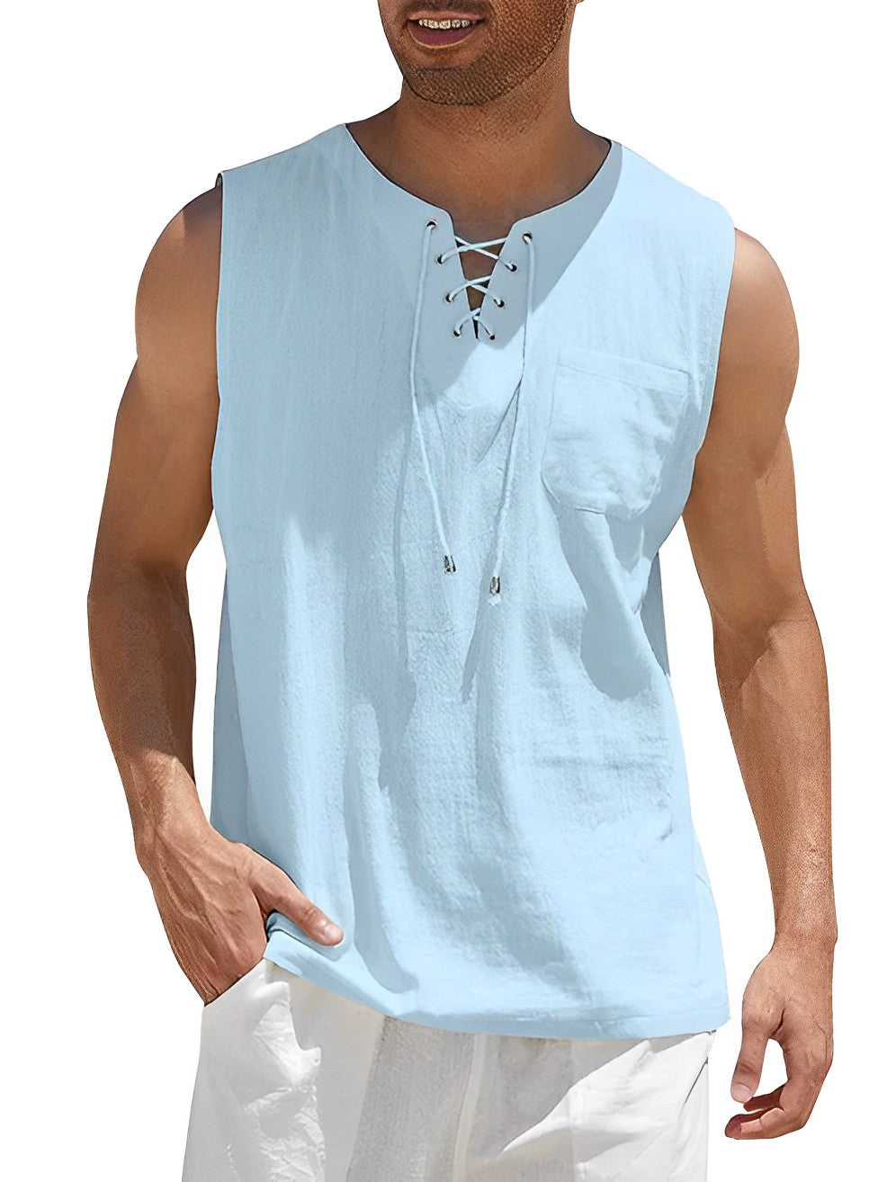 Dave Tank Top – Men’s Edition-Light Blue-M-State of Style