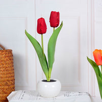 Decorative LED Tulip Table Lamp – Florima-Red-2-State of Style