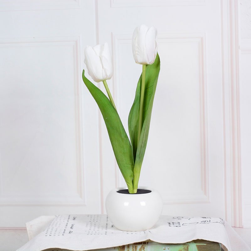 Decorative LED Tulip Table Lamp – Florima-White-2-State of Style