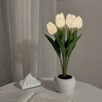 Decorative LED Tulip Table Lamp – Florima-White-6-State of Style
