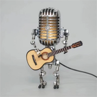 Decorative Microphone Robot Lamp with Guitar – Max-Yellow-State of Style