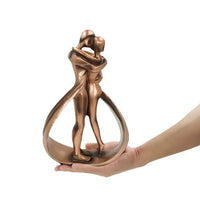 Decorative Sculpture of Embracing Figures - Seraphina-Bronze-State of Style