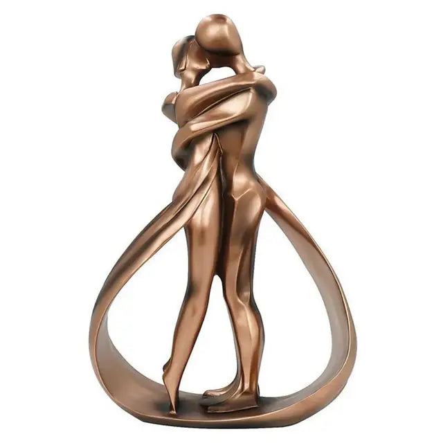 Decorative Sculpture of Embracing Figures - Seraphina-Bronze-State of Style