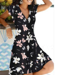 Dee's Summer Dress-Black Big Flowers-S-State of Style