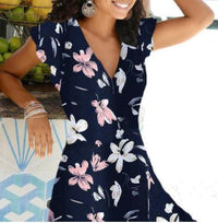 Dee's Summer Dress-Blue Big Flowers-S-State of Style