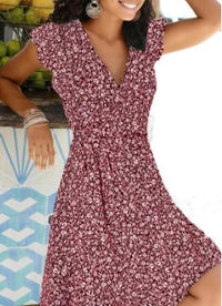 Dee's Summer Dress-Red Flowers-S-State of Style