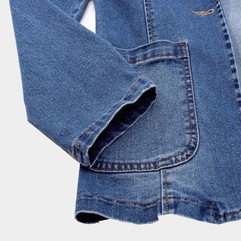 Denim Blazer - Livia-Blue-S-State of Style