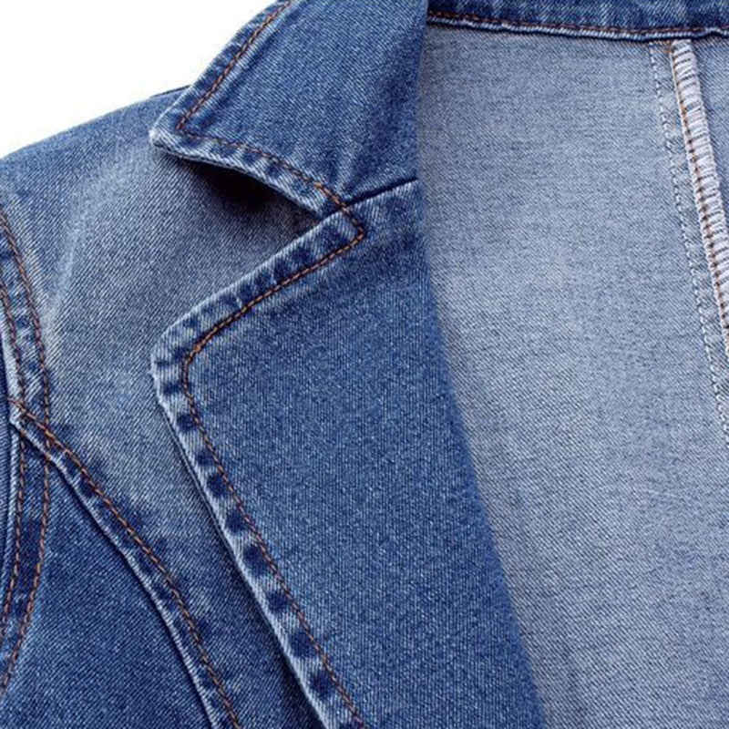 Denim Blazer - Livia-Blue-S-State of Style