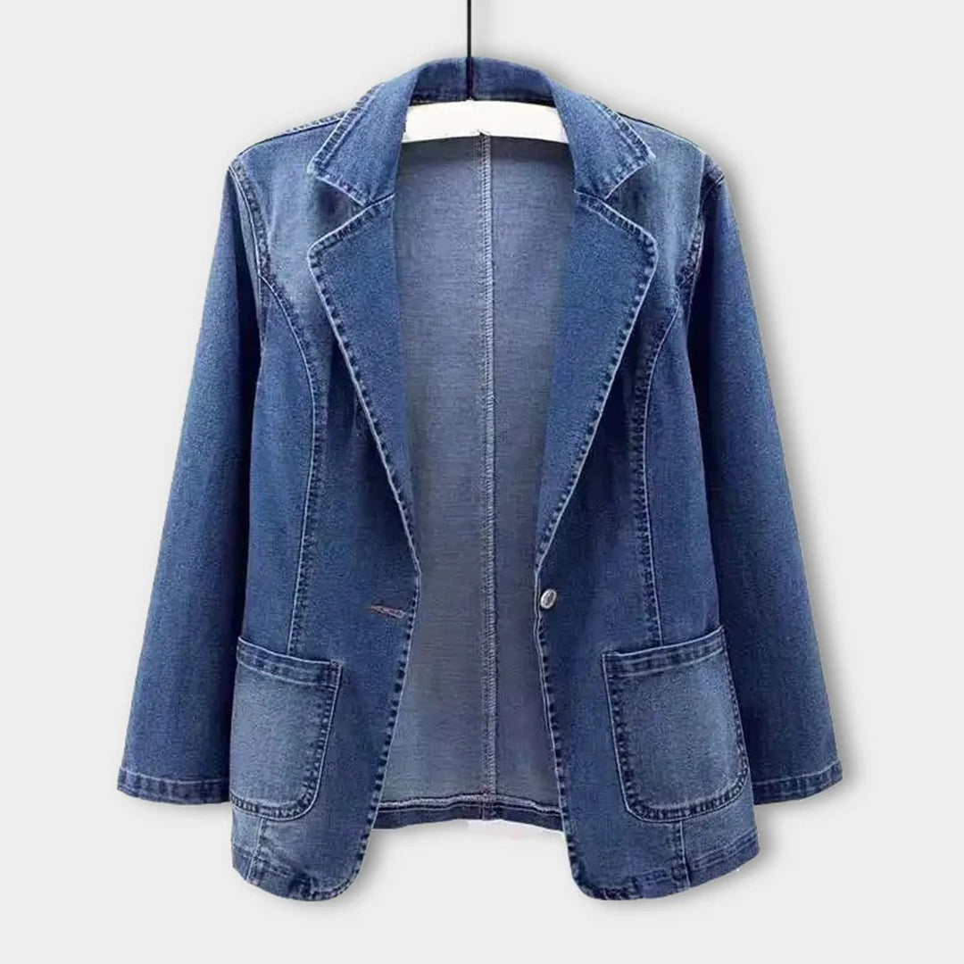 Denim Blazer - Livia-Blue-S-State of Style
