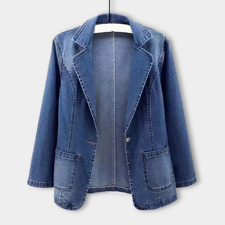 Denim Blazer - Livia-Blue-S-State of Style