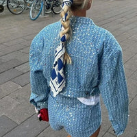 Denim Set with Sequins - Nova-Blue-XS-State of Style