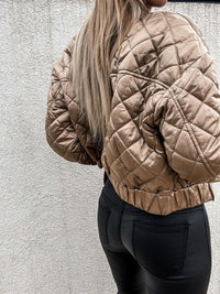 Padded ladies bomber jacket with pockets – Marisa