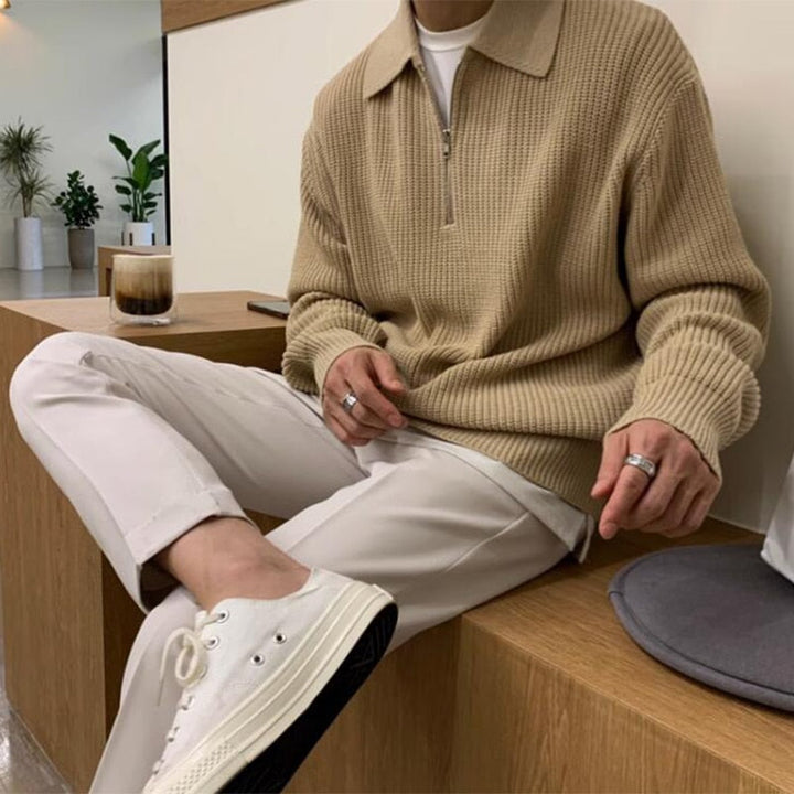 Men's sweatshirt with zip collar – Jonas