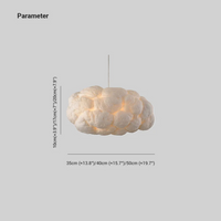 Design Cloud LED Pendant Light White PVC/Cotton - Nimbus-35 cm-State of Style