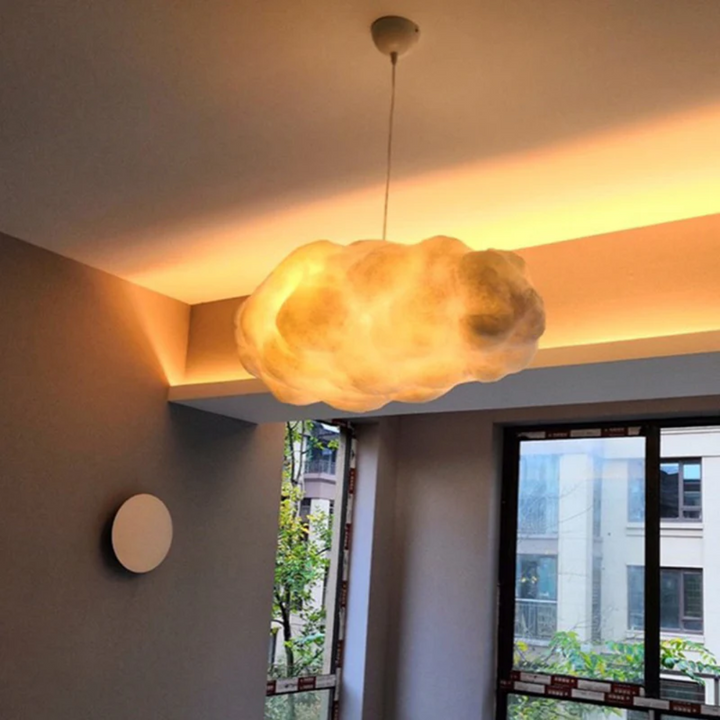 Design Cloud LED Pendant Light White PVC/Cotton - Nimbus-35 cm-State of Style