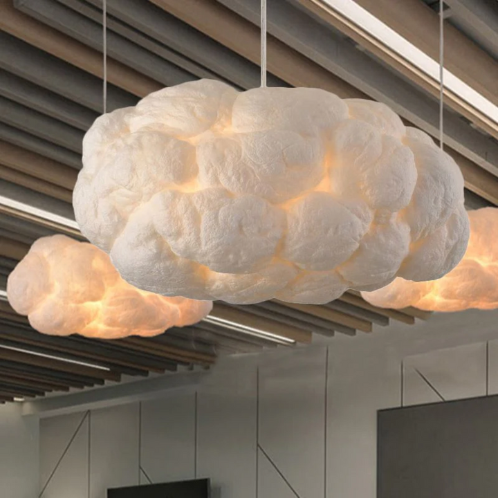 Design Cloud LED Pendant Light White PVC/Cotton - Nimbus-35 cm-State of Style