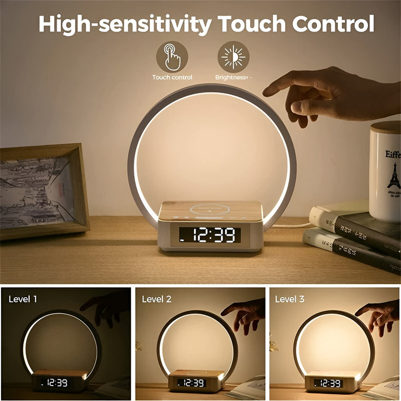 Design Night Light with Charger and Gentle Wake Function - LumoRise-State of Style