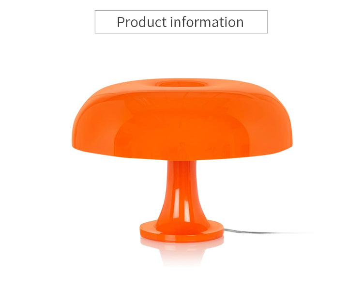 DESIGNER LED TOADSTOOL TABLE LAMP - MODERN MINIMALIST FOR BEDROOM & LIVING ROOM-Orange-EU Plug-State of Style