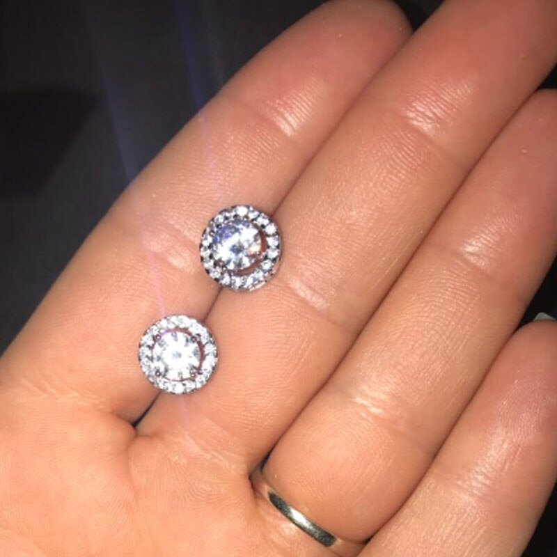 Diamond Knob Earrings For Women | Elegant and Stylish Jewellery-Silver-State of Style