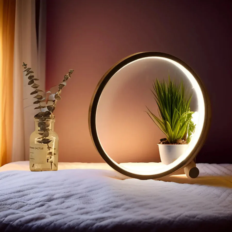 Dimmable LED Night Light - LumaCircle-Black-State of Style