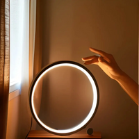 Dimmable LED Night Light - LumaCircle-Black-State of Style