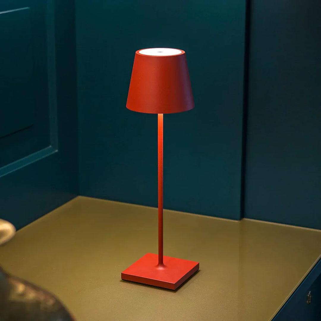 Dimmable Long Table Lamp - LumiLuxe-Matte Red-State of Style