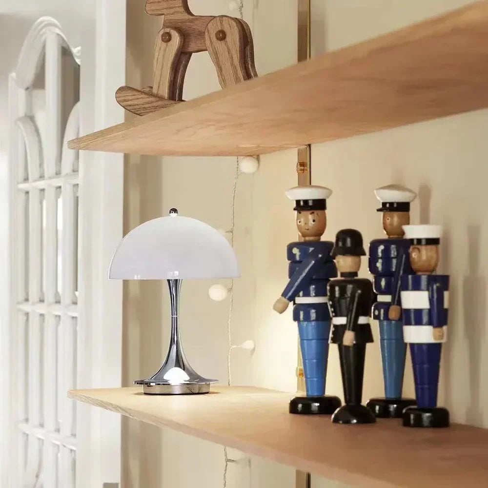 Dimmable & Wireless Flower Button Lamp - BloomGlow-White-State of Style