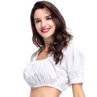 Dirndl Blouse Gertrud – Classic Bavarian Crop-Top for Oktoberfest-S-State of Style