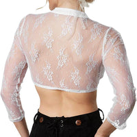 Dirndl Blouse Ursula – Elegant Lace Design with Short Sleeves for Oktoberfest-S-State of Style