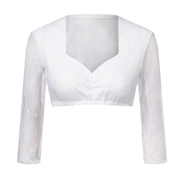 Dirndl Blouse Ursula – Elegant Lace Design with Short Sleeves for Oktoberfest-S-State of Style