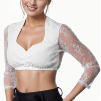 Dirndl Blouse Ursula – Elegant Lace Design with Short Sleeves for Oktoberfest-S-State of Style