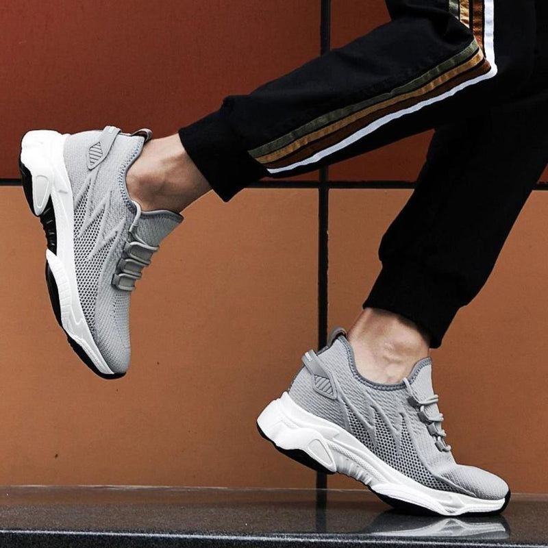 Discreetly stylish men's sneakers – MaxLift Boost-White +10CM-4.5-State of Style