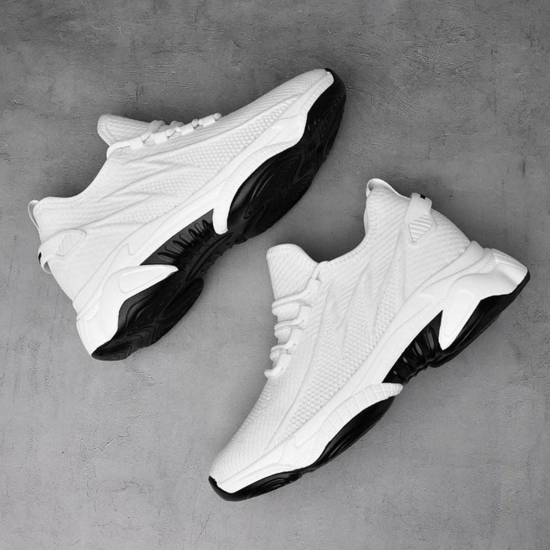 Discreetly stylish men's sneakers – MaxLift Boost-White +10CM-4.5-State of Style