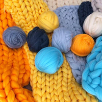 DIY Chunky XL 1000 Gram Wool Yarn for Soft Blankets - LuxeWool-Soft Blue-1 kg-State of Style