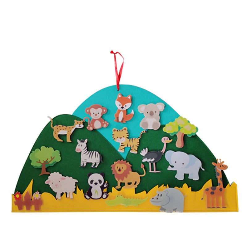 DIY Felt Board for Kids - AnimalAdventure-Mountain-State of Style