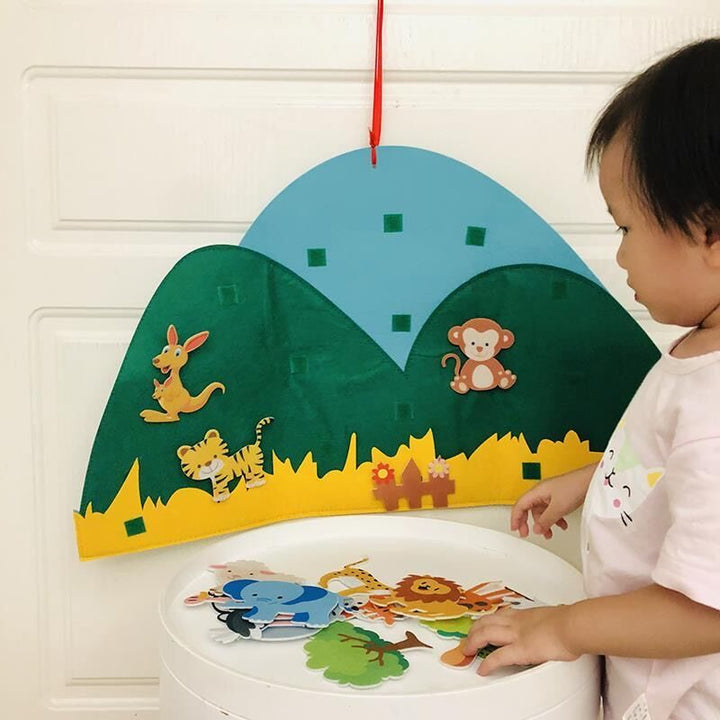 DIY Felt Board for Kids - AnimalAdventure-Mountain-State of Style